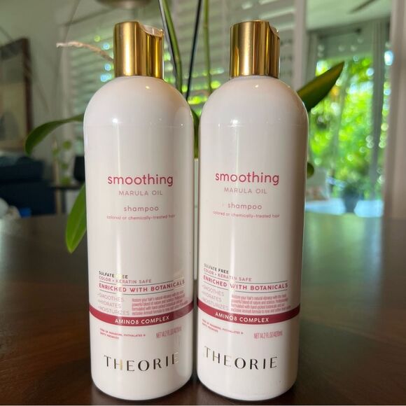 Bundle of 2 Theorie Smoothing Marula Oil Shampoo 🌺14.2 oz 🌺 NEW - Picture 1 of 4